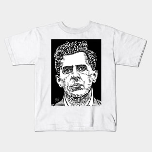 LUDWIG WITTGENSTEIN ink portrait Kids T-Shirt